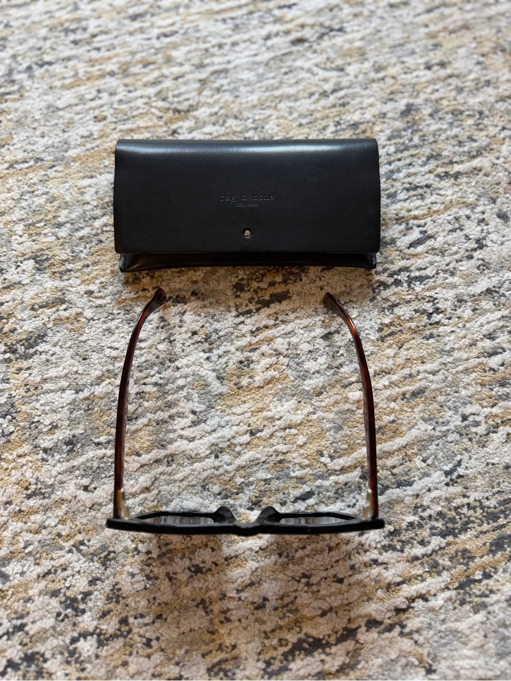 rag & bone Black & Brown cat eye Sunglasses with Black Case